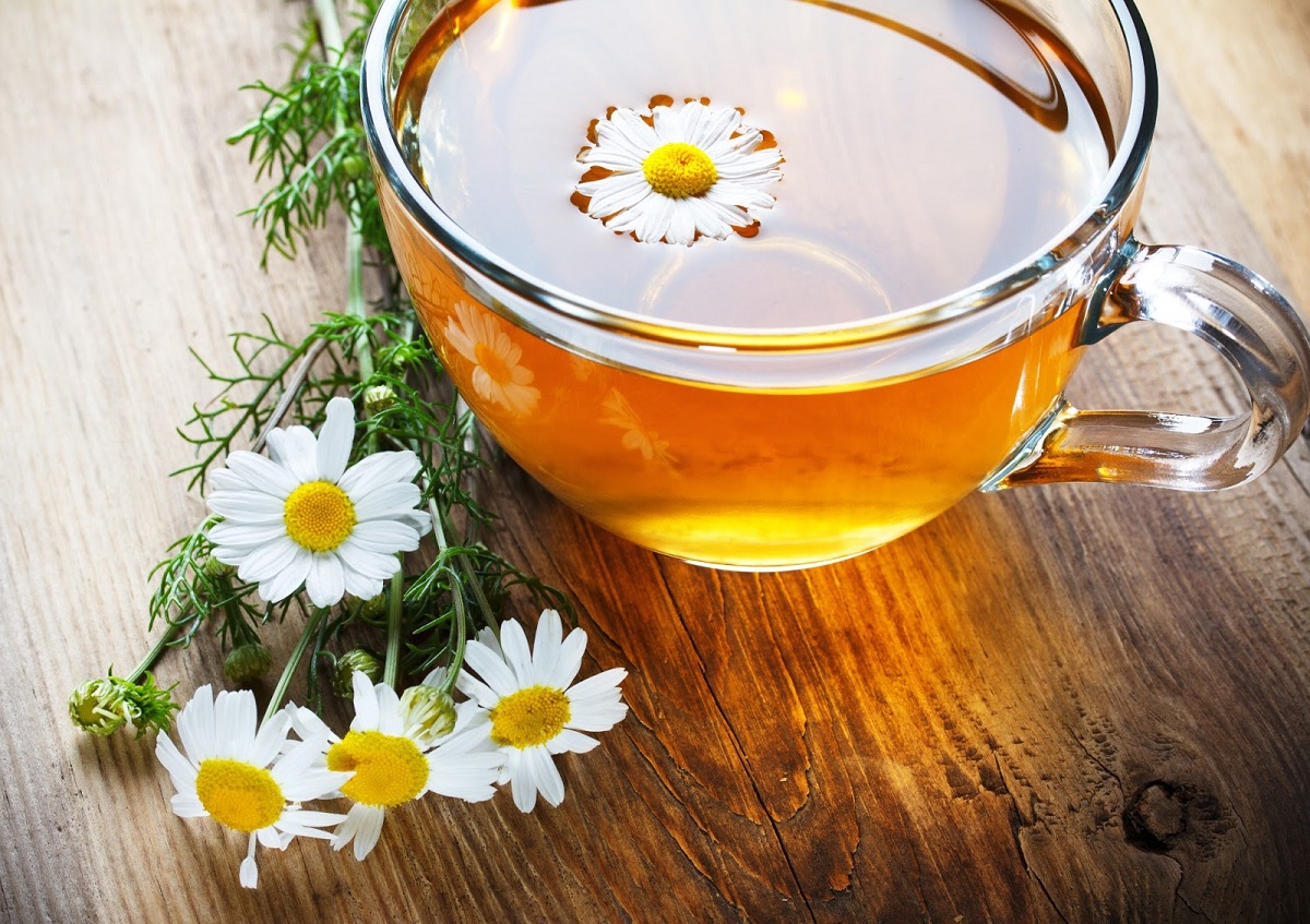 Dùng trà hoa cúc giảm đau nhức xương khớp